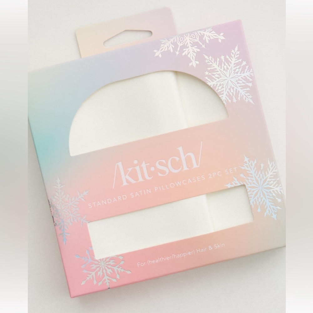 Kitsch Satin Pillowcases 2pc Set - Elegant White